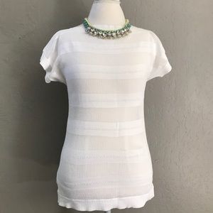 Ann Taylor White Tunic Top